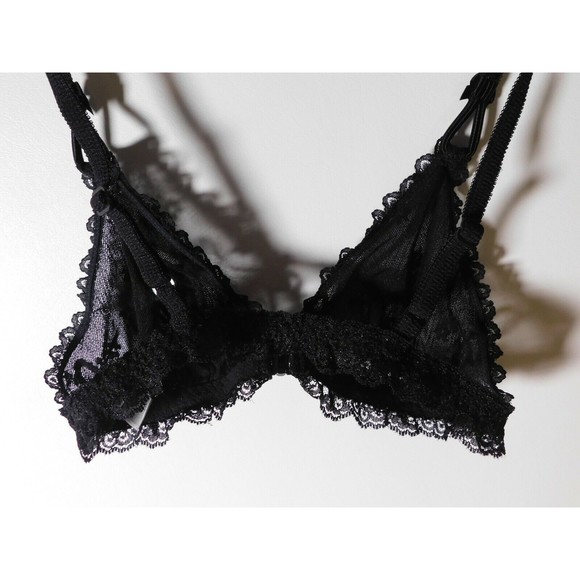 Marilyn Monroe by Warner's Black Lightly Lined Lace Lacy Size 34 - Picture 5 of 9